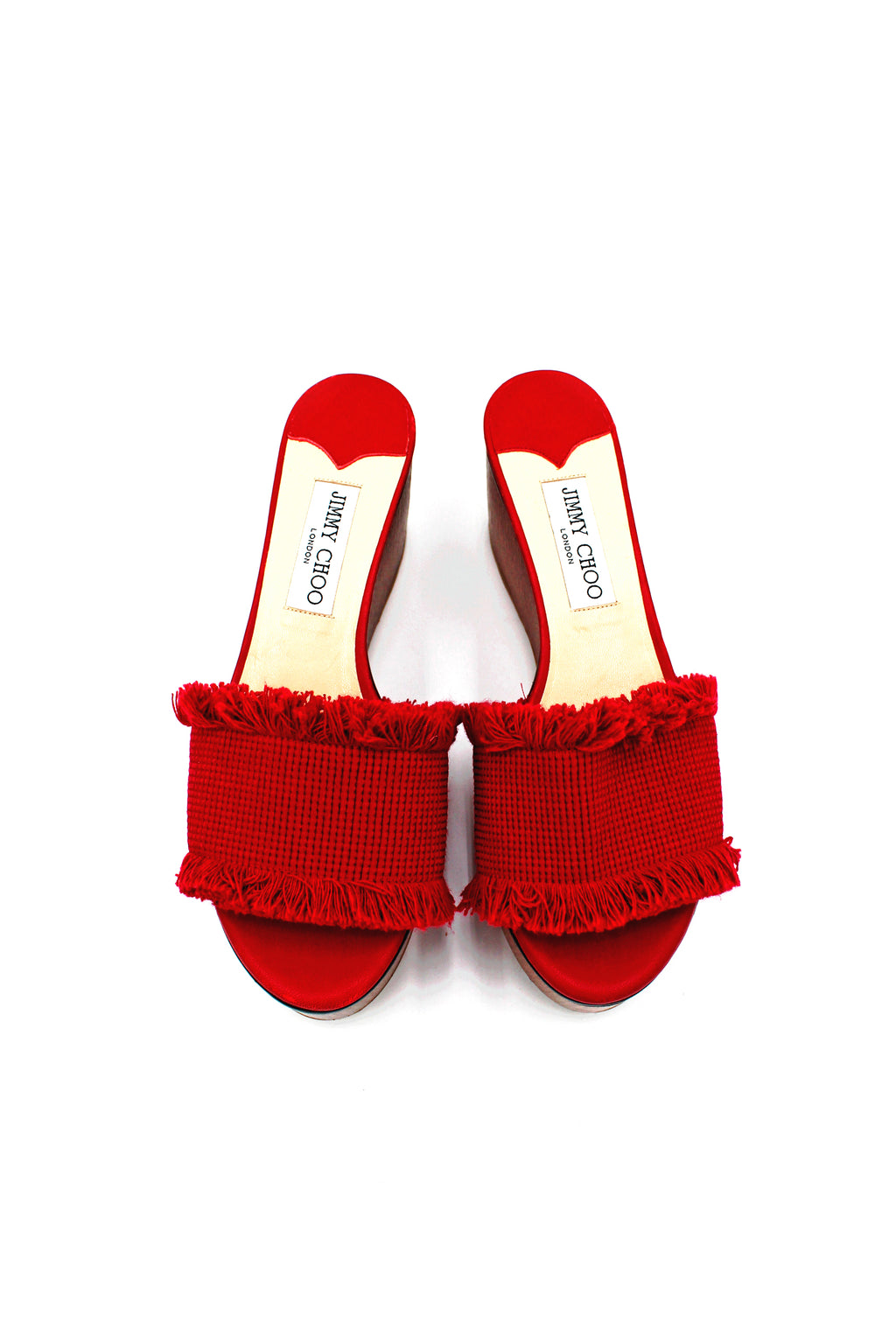 Jimmy Choo Woven Fringe Platform