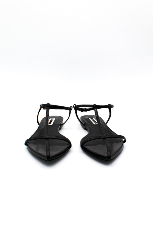 Jil Sander Leather Cage Flat Sandal