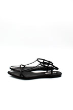 Jil Sander Leather Cage Flat Sandal