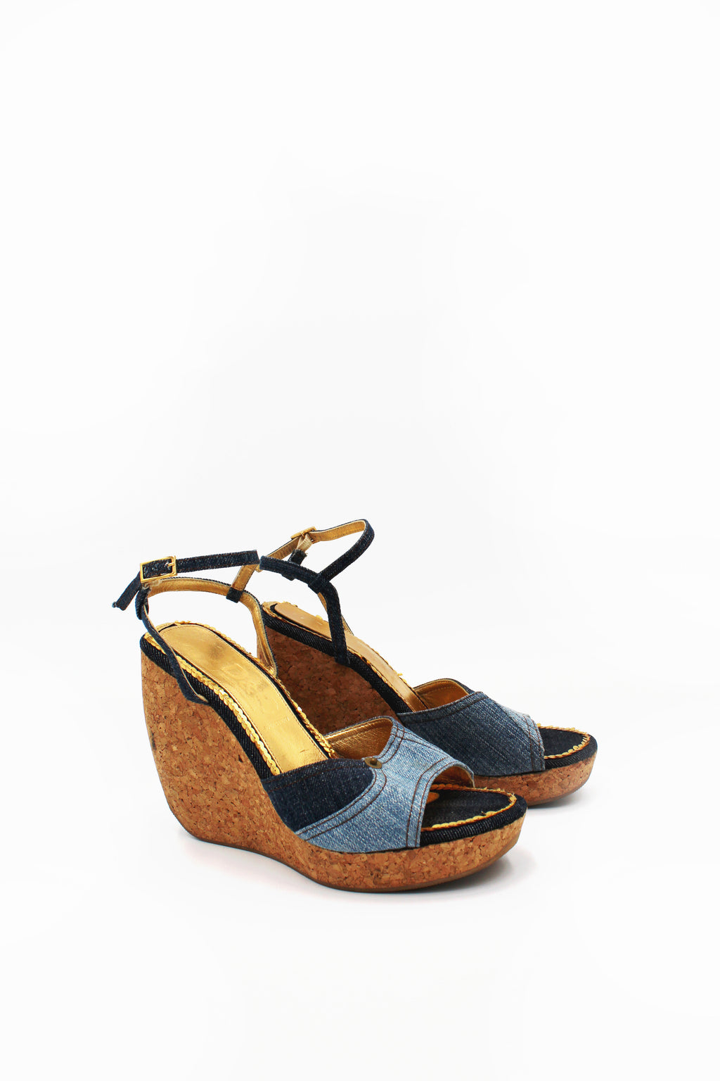 D&G Denim Cork Wedge