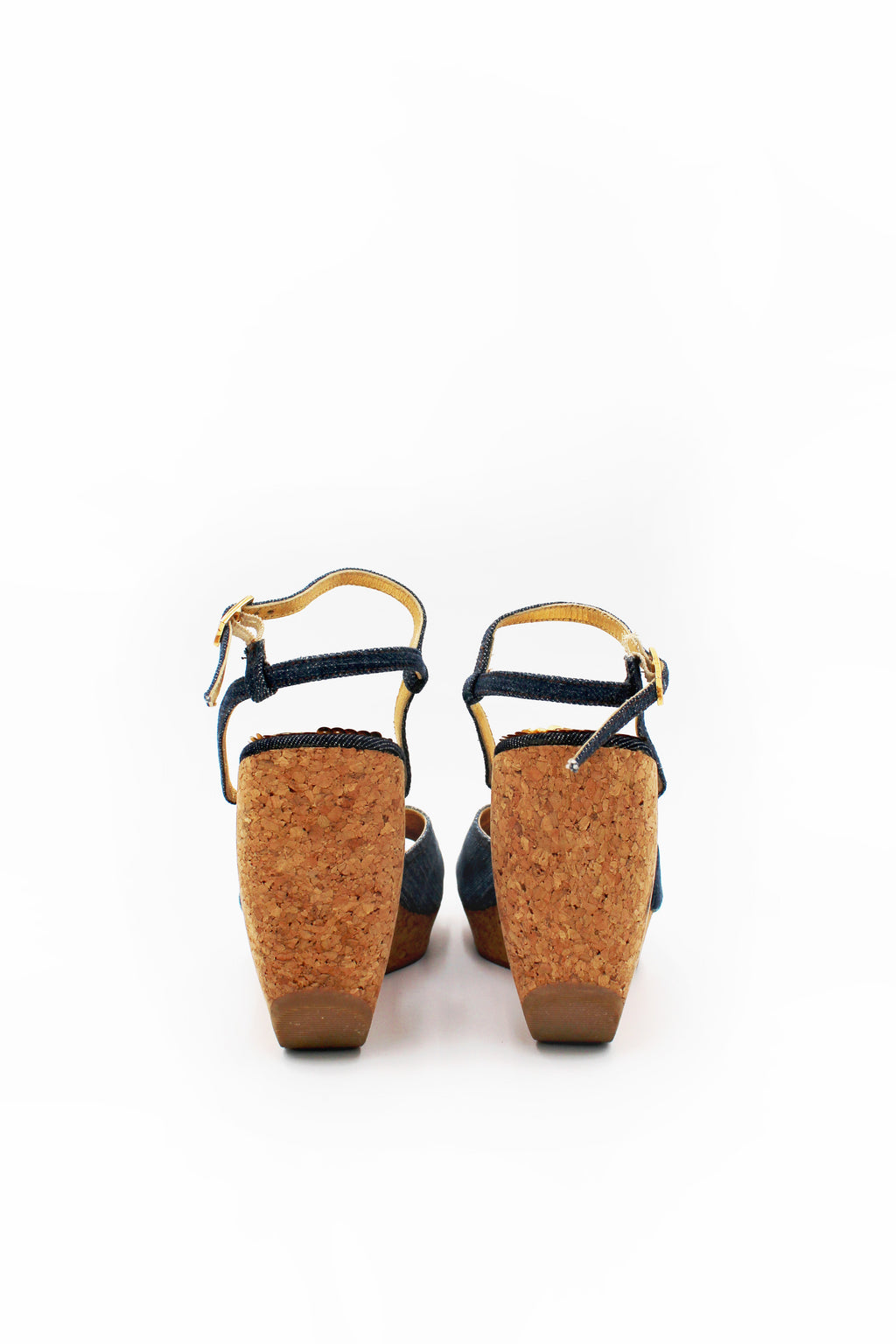 D&G Denim Cork Wedge