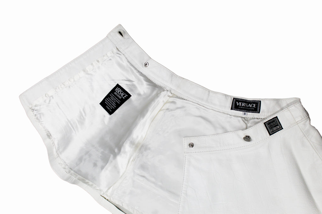 Versace Leather Circle Skirt