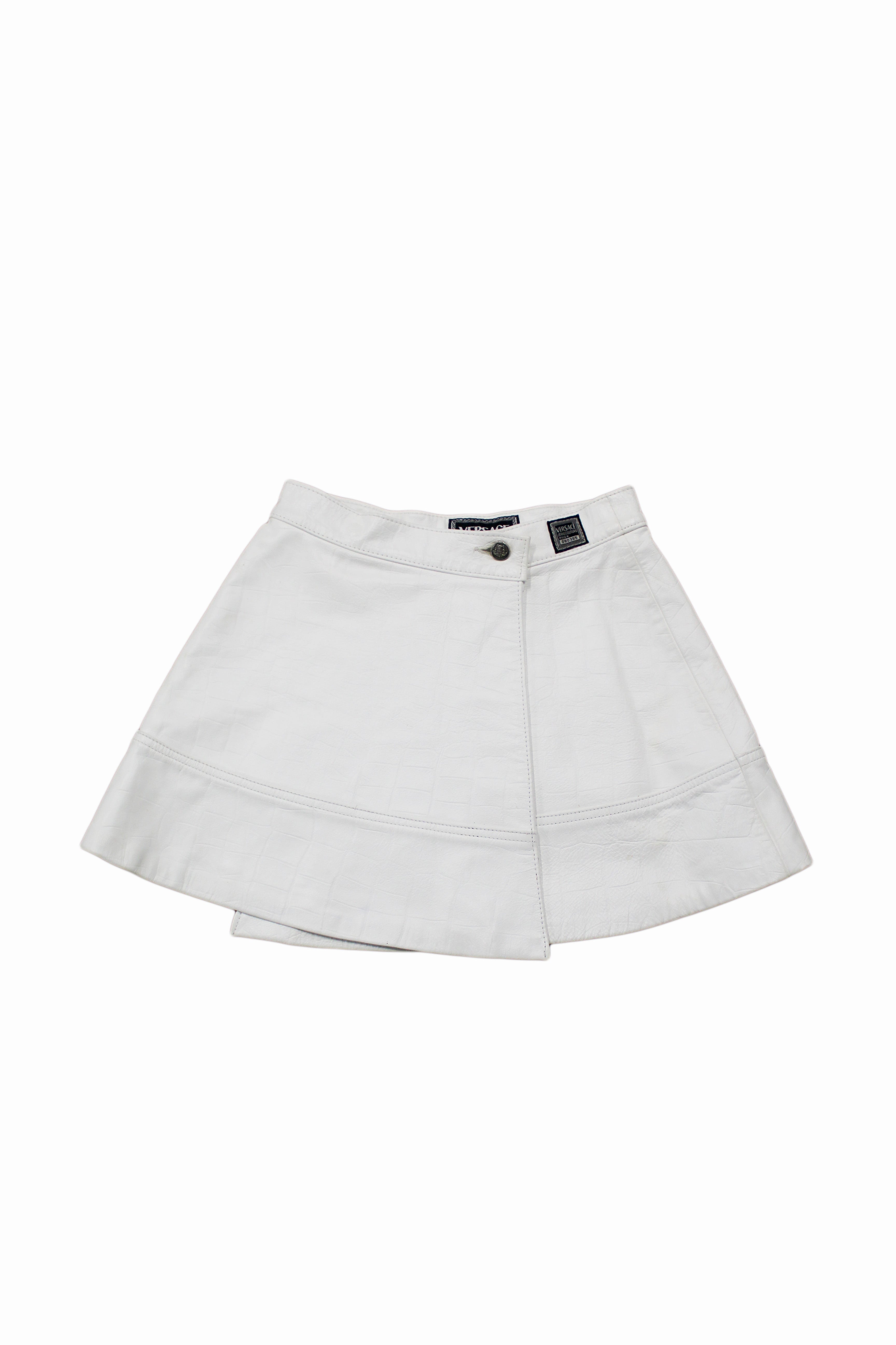 Versace Leather Circle Skirt