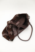 Brown Leather Buckle Bag