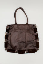 Brown Leather Buckle Bag