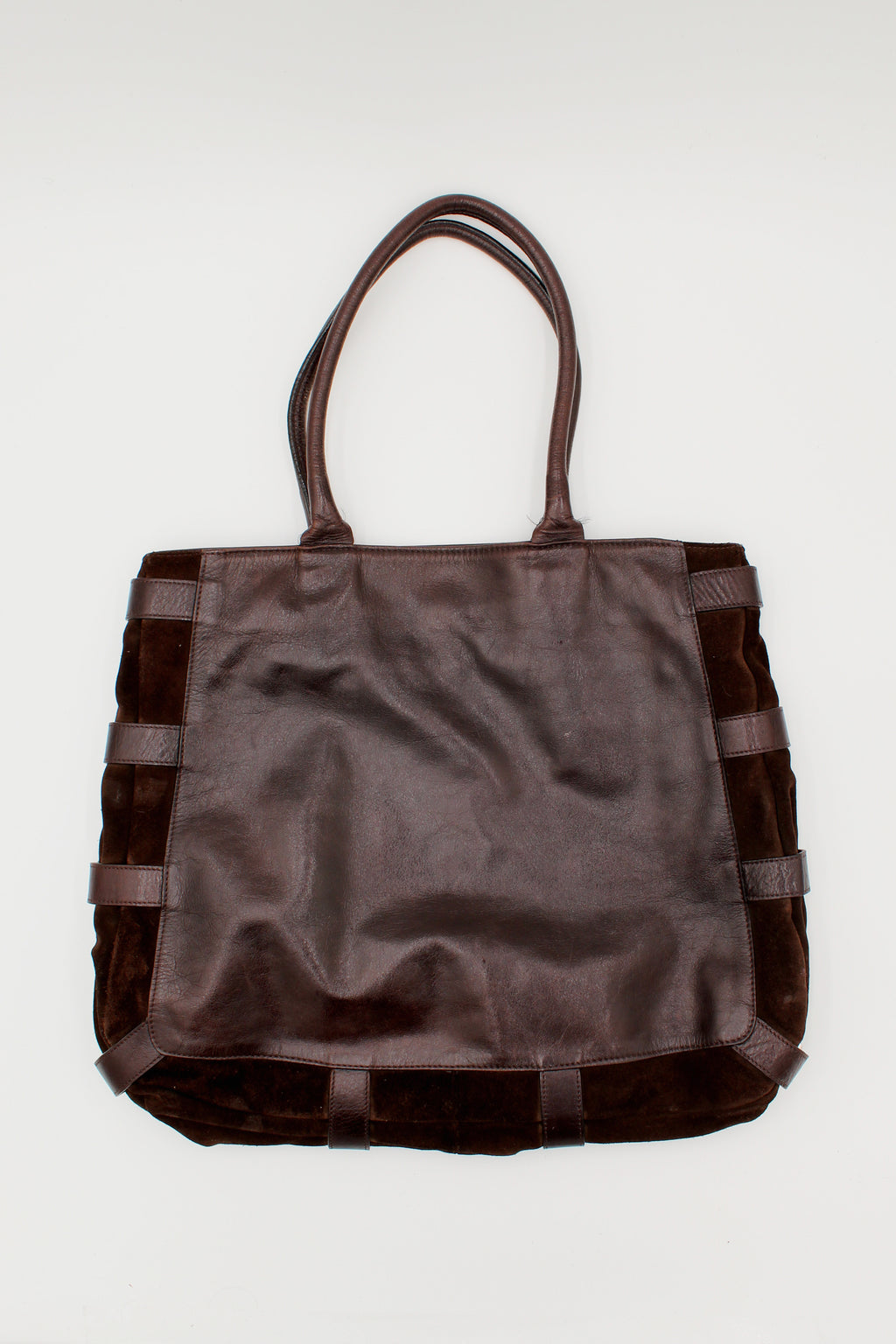 Brown Leather Buckle Bag