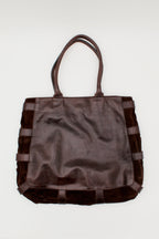 Brown Leather Buckle Bag