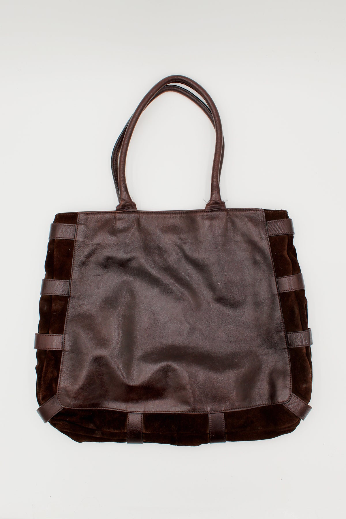 Brown Leather Buckle Bag